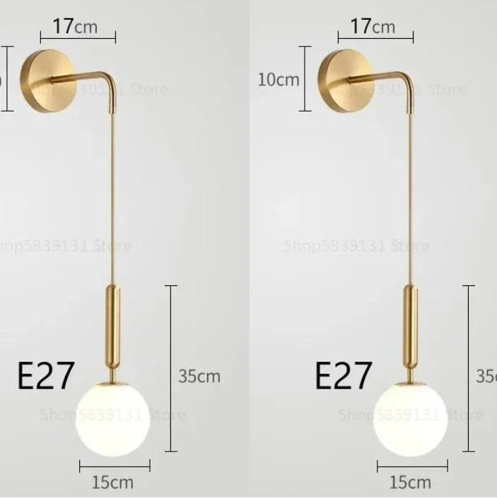 Modern Simple Glass Wall Lamp – Nordic Luxury Wall Light Fixture