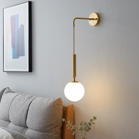 Modern Simple Glass Wall Lamp – Nordic Luxury Wall Light Fixture
