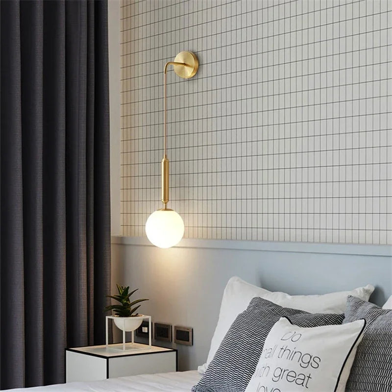 Modern Simple Glass Wall Lamp – Nordic Luxury Wall Light Fixture