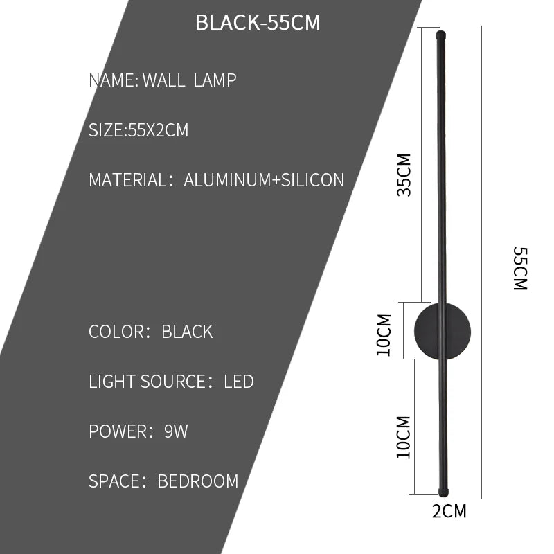 Modern Minimalist LED Wall Light for Bedroom, Living Room & TV Wall