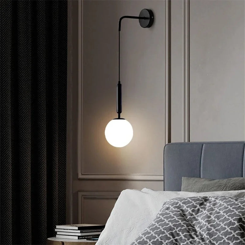 Modern Simple Glass Wall Lamp – Nordic Luxury Wall Light Fixture