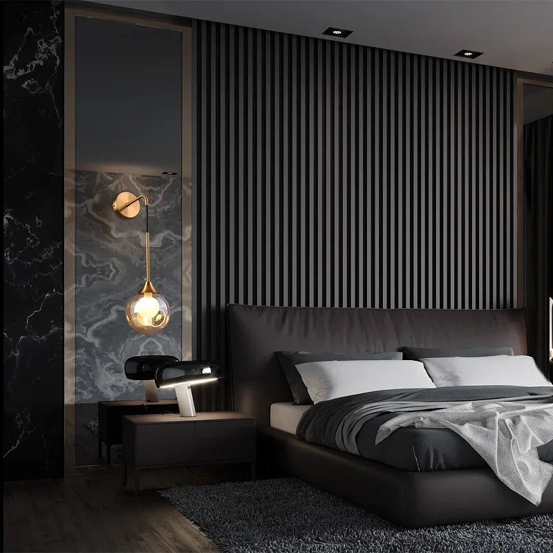 Modern LED Wall Lamp Glass Ball – Nordic Gold Sconce Light