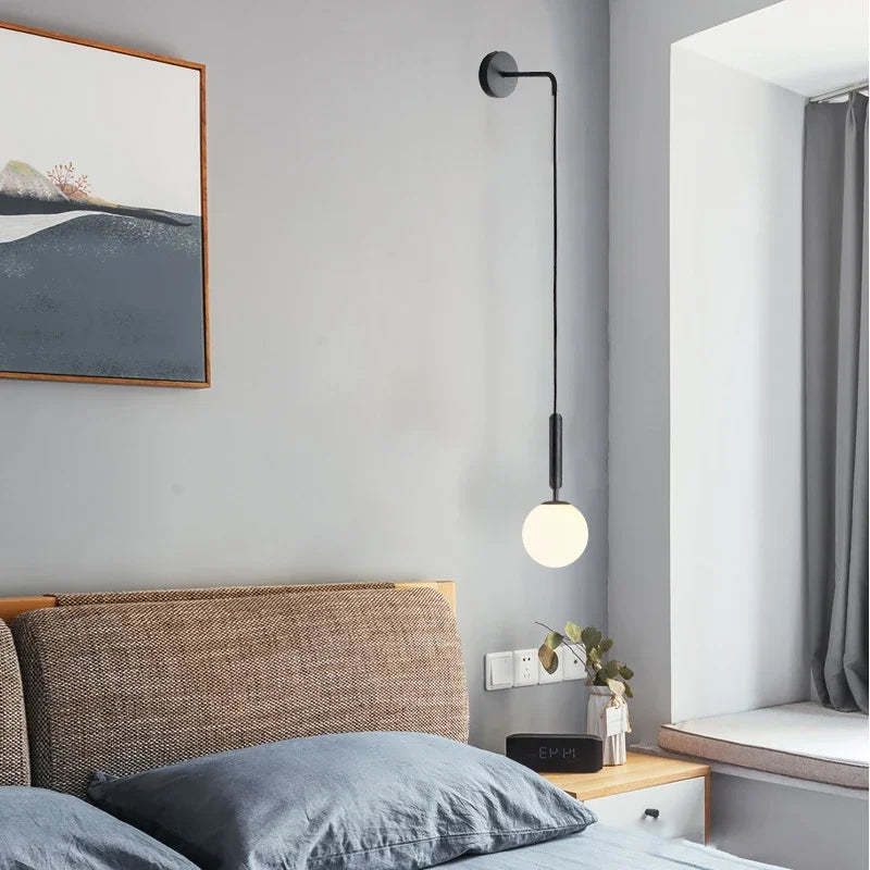 Modern Simple Glass Wall Lamp – Nordic Luxury Wall Light Fixture