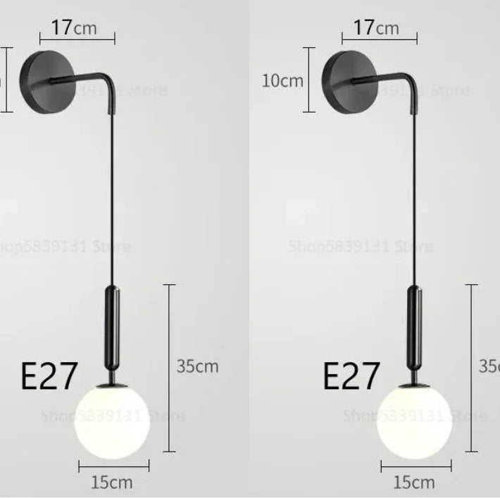 Modern Simple Glass Wall Lamp – Nordic Luxury Wall Light Fixture