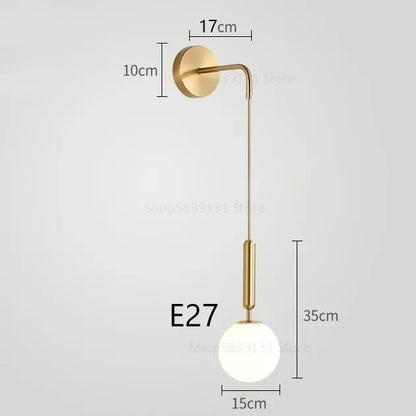 Modern Simple Glass Wall Lamp – Nordic Luxury Wall Light Fixture