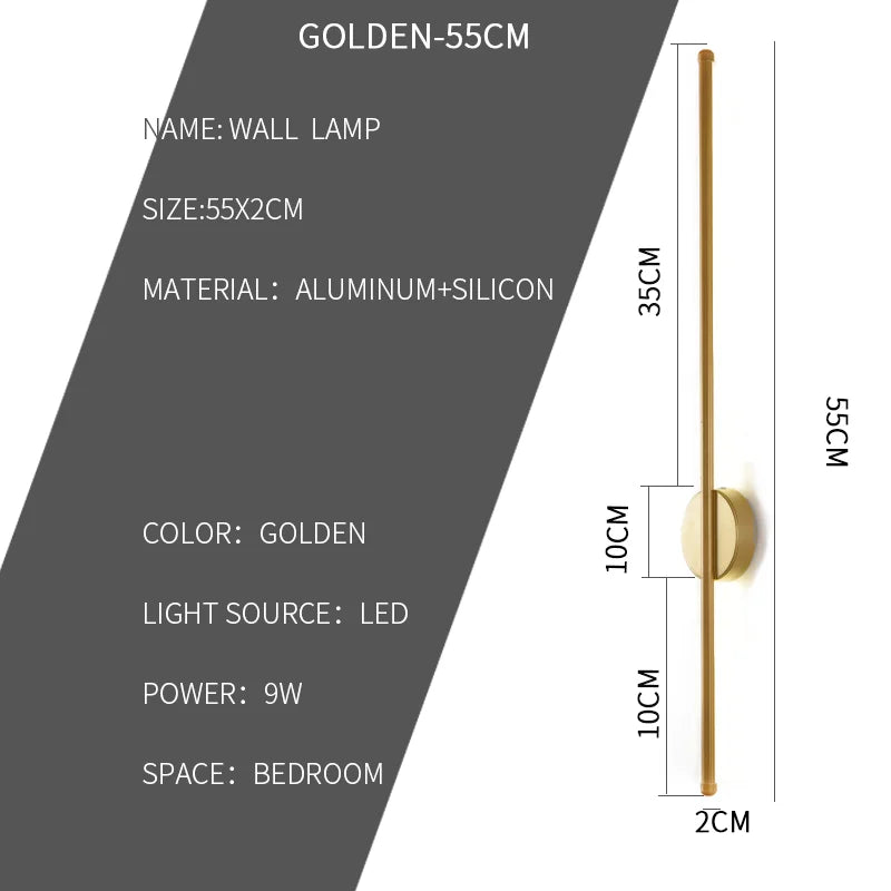 Modern Minimalist LED Wall Light for Bedroom, Living Room & TV Wall