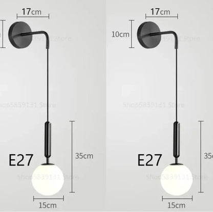 Modern Simple Glass Wall Lamp – Nordic Luxury Wall Light Fixture