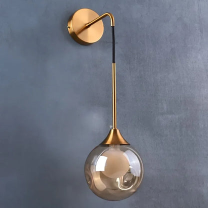 Modern LED Wall Lamp Glass Ball – Nordic Gold Sconce Light