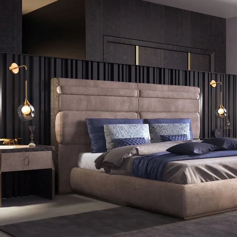 Modern LED Wall Lamp Glass Ball – Nordic Gold Sconce Light